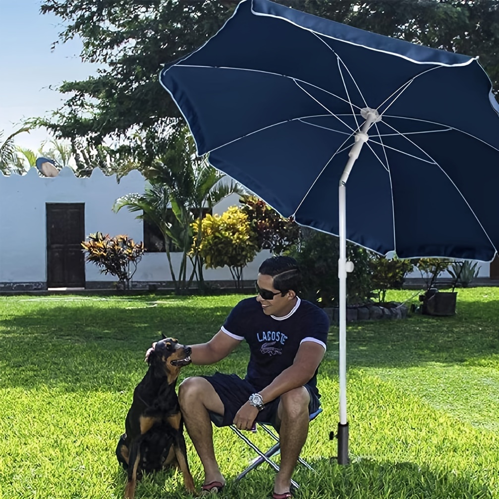 Outdoor Furniture With Umbrella - ร่มแบบพกพาฐานโลหะเหมาะสําหรับธงตกปลา Rod Outdoor Park Beach GROUND