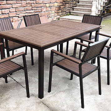 Outdoor Furniture In Sale - ขายร้อนการออกแบบที่ทันสมัยกันน้ํากลางแจ้งเฟอร์นิเจอร์ไม้พลาสติกลานสวนโต๊ะกลางแจ้ง