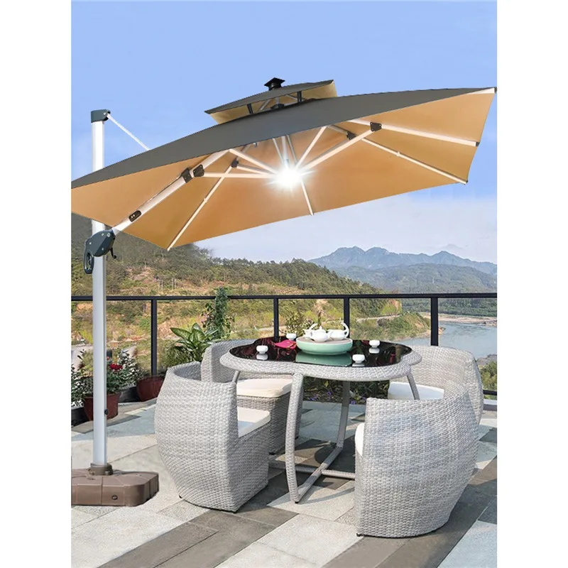 Outdoor Furniture Store - ชุดโต๊ะและเก้าอี้หวายสำหรับกลางแจ้ง DSA สามารถจัดเก็บเฟอร์นิเจอร์หวายได้ เหมาะสำหรับสวนในบ้าน ป้องกันน้ำและแสงแดด เก้าอี้หวาย