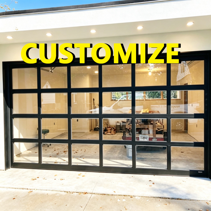 Outdoor Furniture Design - ประตูโรงรถแบบแยกส่วนพร้อมไฟเซ็นเซอร์ปรับขนาดได้ตามต้องการ โครงสร้างอะลูมิเนียม เปิด-ปิดด้วยรีโมทปุ่มเดียว ดีไซน์ป้องกันการตก ปลอดภัย ป้องกันความร้อน