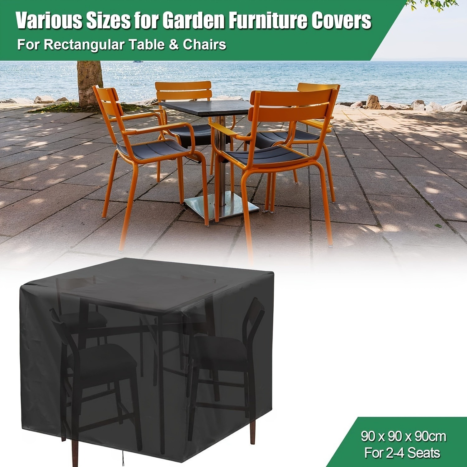 Outdoor Furniture With Covers - ผ้าคลุมเฟอร์นิเจอร์สวนสำหรับใช้งานกลางแจ้งแบบหนาพิเศษ 210D - ผ้าคลุมกันน้ำสำหรับเก้าอี้ โซฟา โต๊ะ