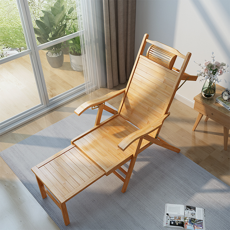 Outdoor Furniture Design - เก้าอี้พักผ่อนพับได้ ดีไซน์ทันสมัย น้ำหนักเบา ทำจากไม้ไผ่ สำหรับใช้ในบ้าน เฟอร์นิเจอร์สำหรับกลางแจ้ง