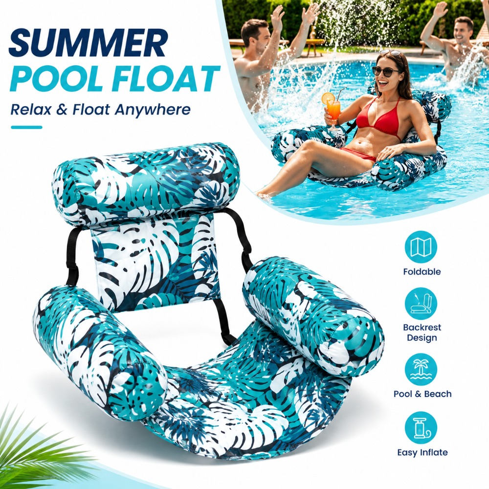 Outdoor Furniture For Pool - เก้าอี้เป่าลมแบบหนาพิเศษสำหรับผู้ใหญ่ เหมาะสำหรับสระว่ายน้ำ ทะเล ชายหาด สนามหลังบ้าน งานปาร์ตี้