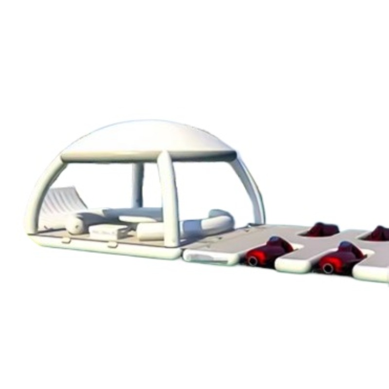 Outdoor Furniture For Pool - สไลเดอร์น้ำเป่าลมพร้อมหลังคาผ้าใบ มีตาข่าย โซฟาลอยน้ำ โต๊ะลอยน้ำ เก้าอี้ชายหาด