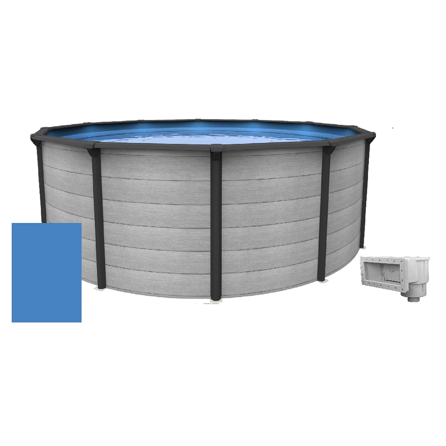 Outdoor Furniture For Pool - สระว่ายน้ำทรงกลมเหนือพื้นดิน In The Swim Oasis ขนาด