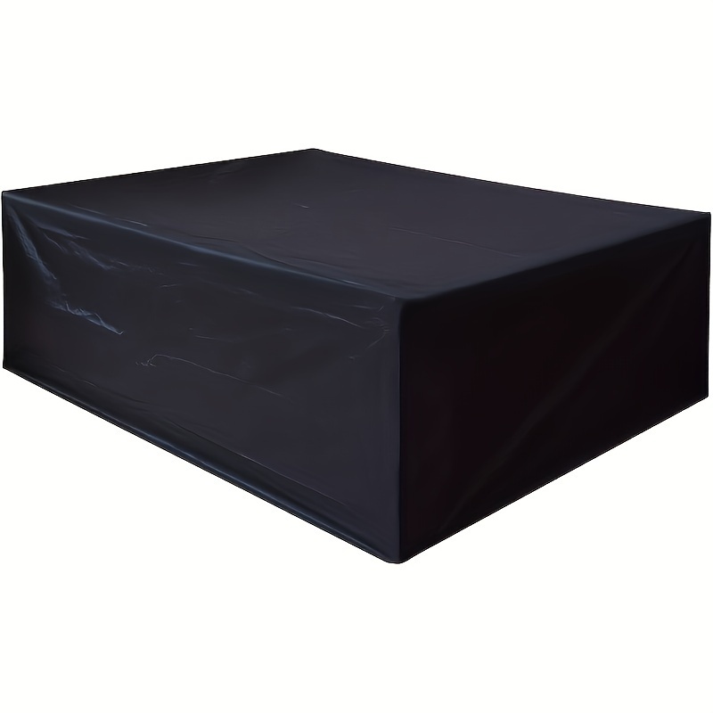 Outdoor Furniture With Covers - ผ้าคลุมเฟอร์นิเจอร์กลางแจ้งสีดำ, ผ้าคลุมโต๊ะและเก้าอี้ 420D Oxford, สำหรับกลางแจ้ง, กันน้ำ