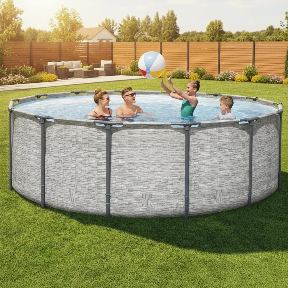 ชุดสระว่ายน้ำทรงกลมแบบตั้งพื้น - Outdoor Furniture Brands บทวิจารณ์และราคา