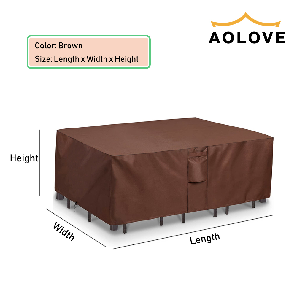 สีน้ําตาล 420D HEAVY DUTY กันน - Outdoor Furniture Design บทวิจารณ์และราคา