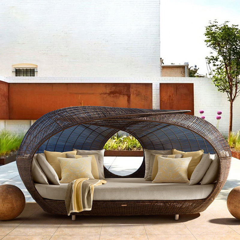 เตียงนอนกลางแจ้งหวายสังเคราะห์ - Outdoor Furniture In Sale บทวิจารณ์และราคา