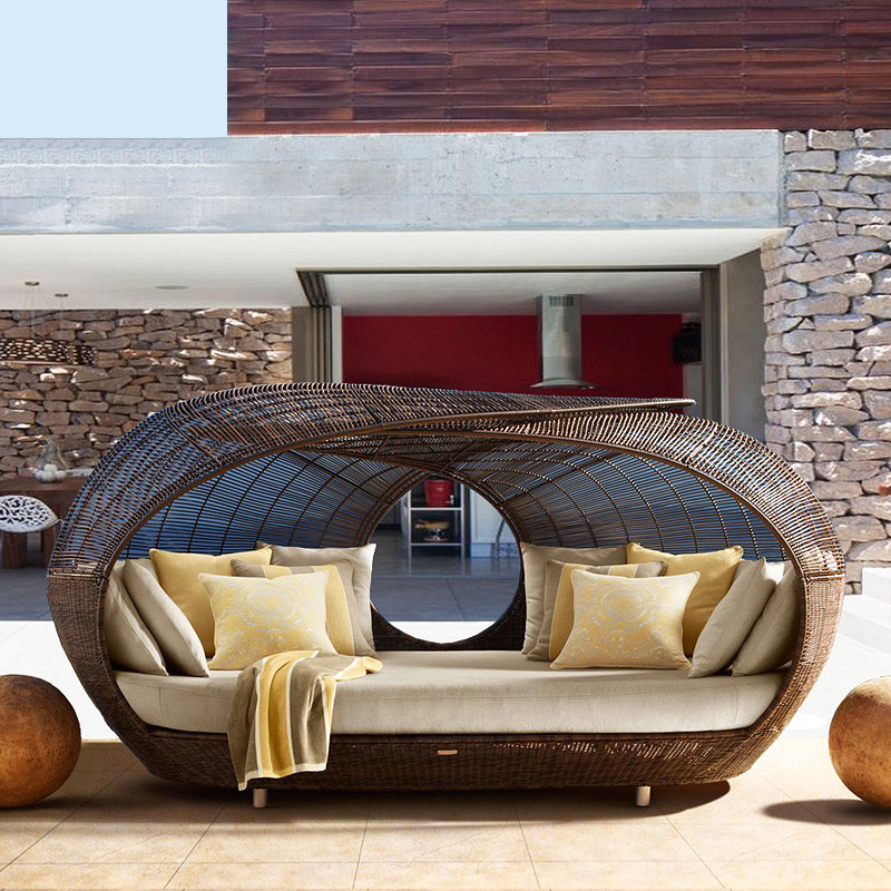เตียงนอนกลางแจ้งหวายสังเคราะห์ - Outdoor Furniture In Sale บทวิจารณ์และราคา