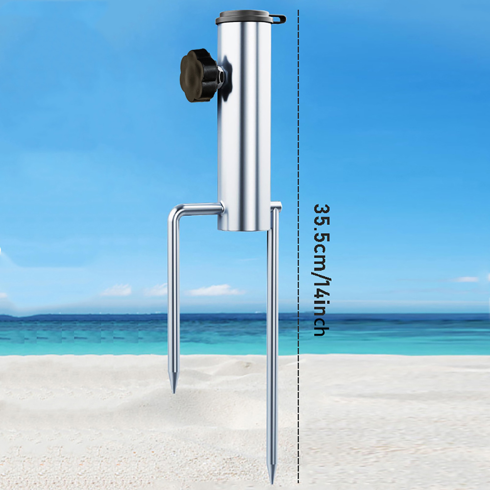 1 ชิ้นร่มชายหาดแบบพกพาทราย Anc - Outdoor Furniture With Umbrella บทวิจารณ์และราคา