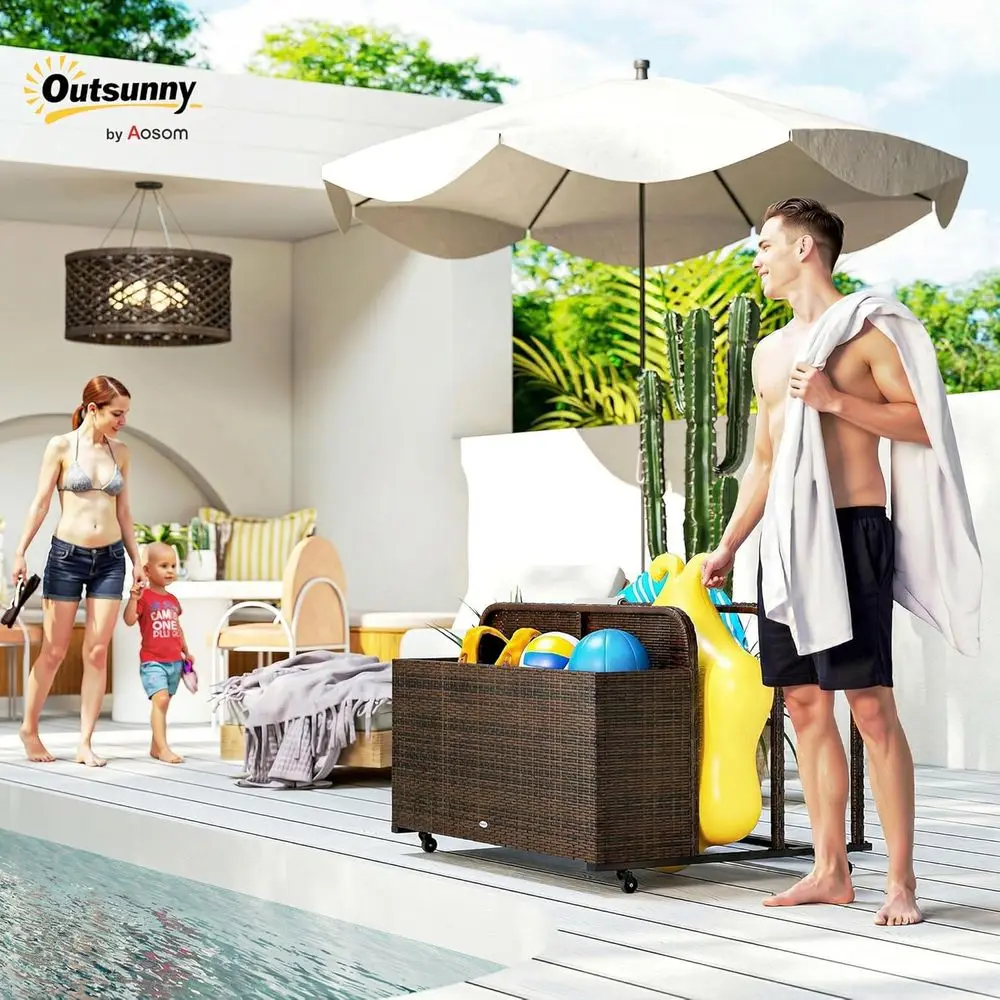 ที่เก็บของสำหรับสระว่ายน้ำกลาง - Outdoor Furniture For Pool บทวิจารณ์และราคา