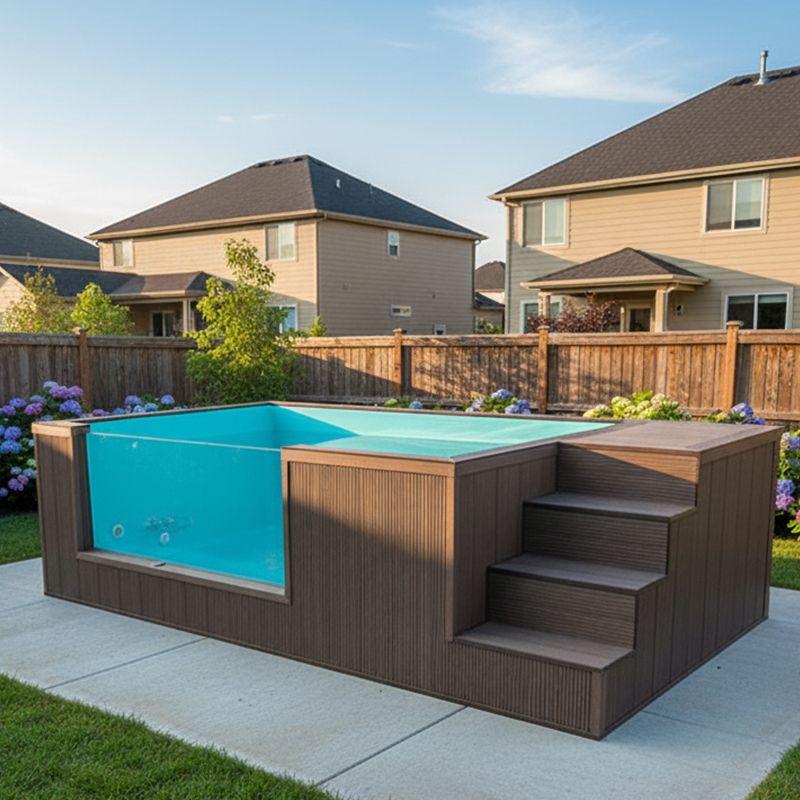 สระว่ายน้ำสำเร็จรูปขนาดใหญ่กลา - Outdoor Furniture For Pool บทวิจารณ์และราคา