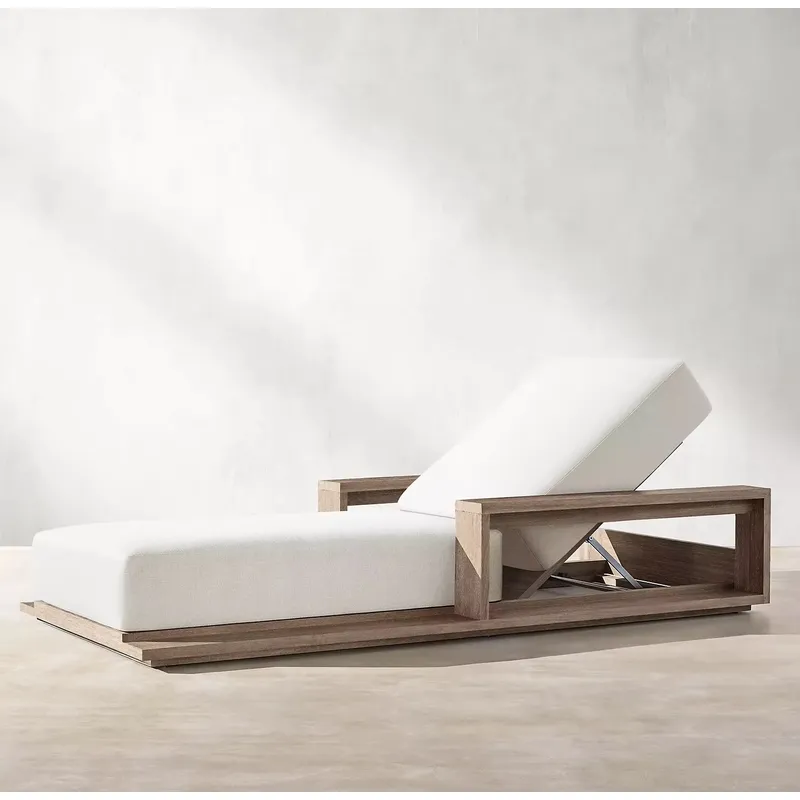 เก้าอี้อาบแดดชายหาดไม้สักสำหรั - Outdoor Furniture In Sale บทวิจารณ์และราคา