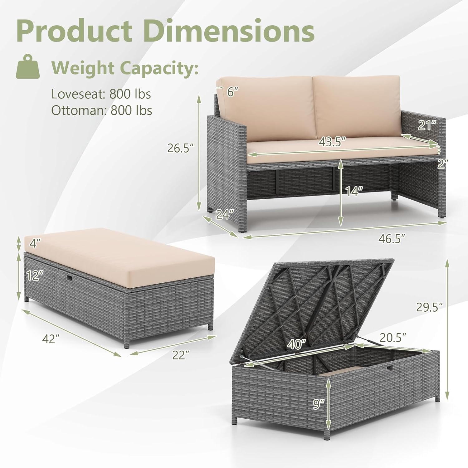 ชุดโซฟาหวายสำหรับกลางแจ้ง 2 ที - Outdoor Furniture For Pool บทวิจารณ์และราคา