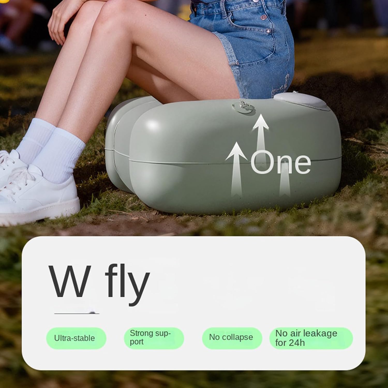 เก้าอี้พกพาแบบเป่าลมหนานุ่ม เบ - Outdoor Furniture Material บทวิจารณ์และราคา