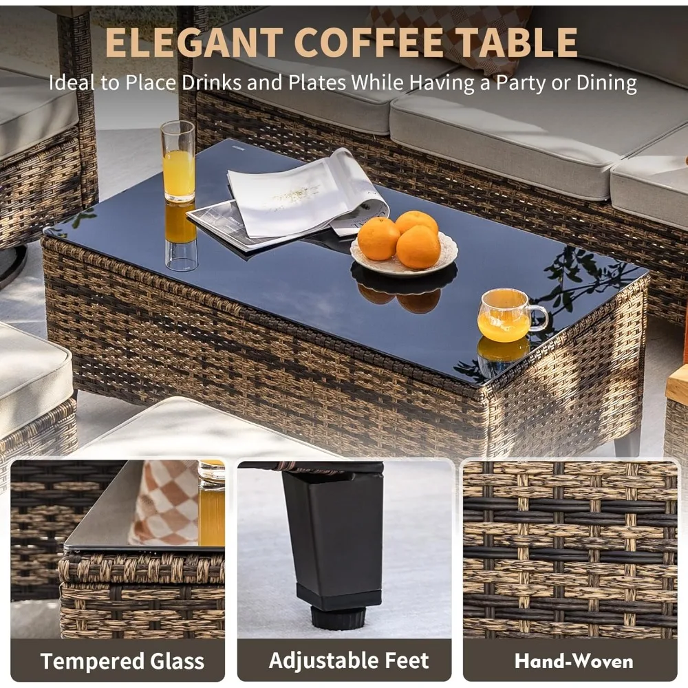 ชุดเฟอร์นิเจอร์ลานบ้าน 7 ชิ้น  - Outdoor Furniture Material บทวิจารณ์และราคา