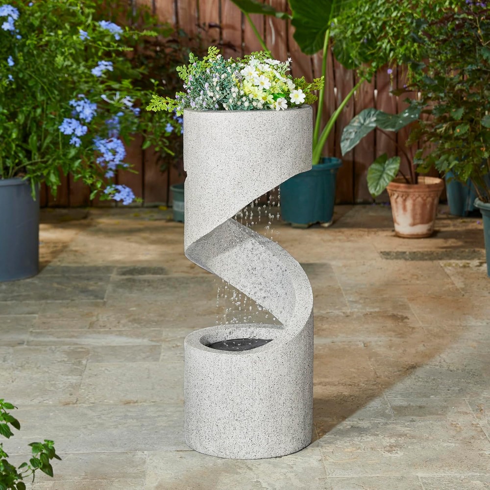 น้ำพุกลางแจ้งแบบขดลวดหลายชั้นพ - Outdoor Furniture Store บทวิจารณ์และราคา