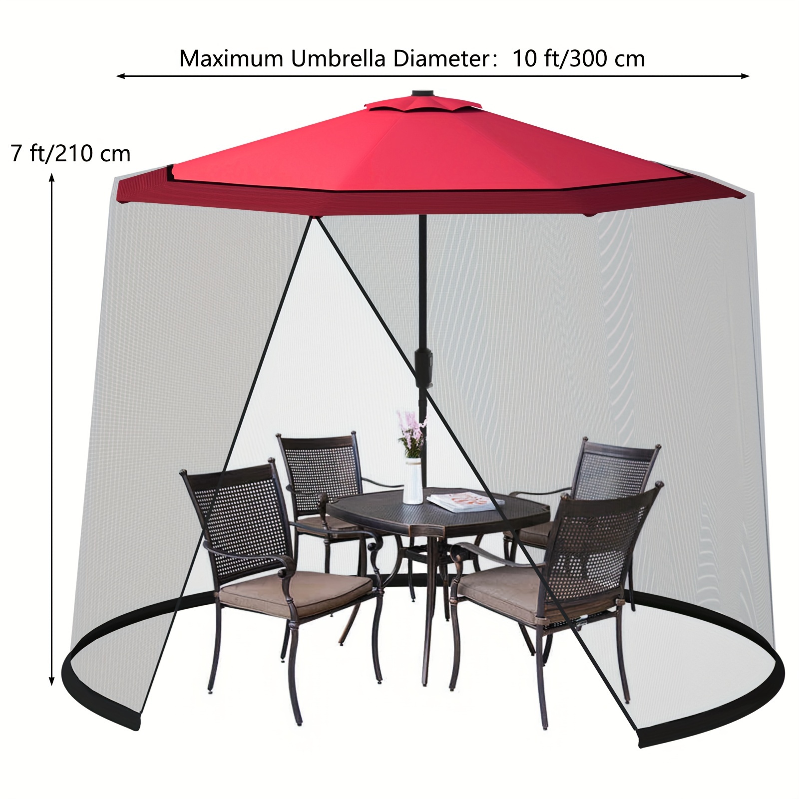 มุ้งกันยุงสำหรับร่มสนามขนาด 9  - Outdoor Furniture Design บทวิจารณ์และราคา