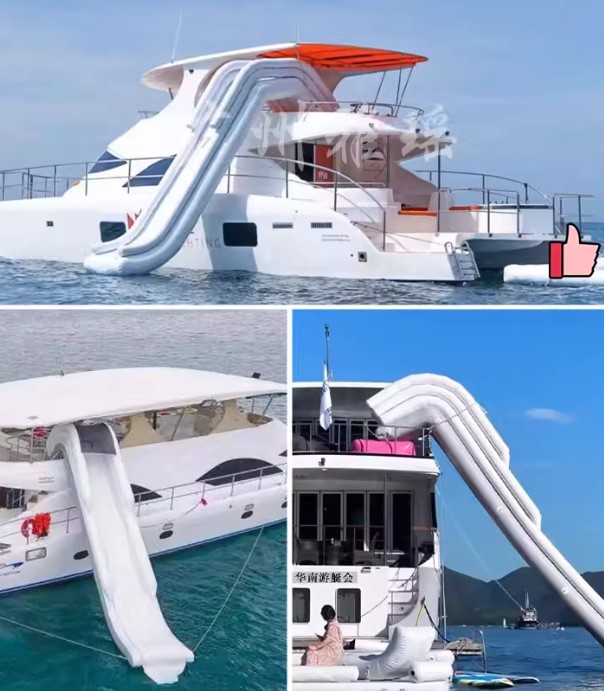 สไลเดอร์น้ำเป่าลมพร้อมหลังคาผ้ - Outdoor Furniture For Pool บทวิจารณ์และราคา