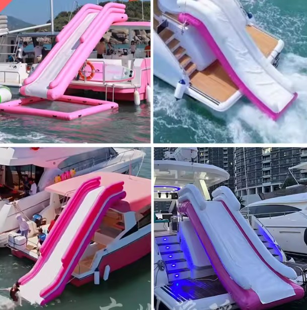 สไลเดอร์น้ำเป่าลมพร้อมหลังคาผ้ - Outdoor Furniture For Pool บทวิจารณ์และราคา