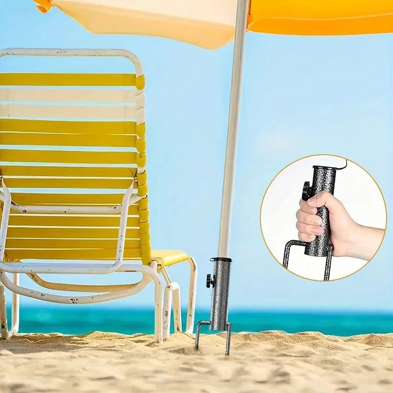ที่ตั้งร่มชายหาดปลั๊กตั้งพื้นร - Outdoor Furniture With Umbrella บทวิจารณ์และราคา
